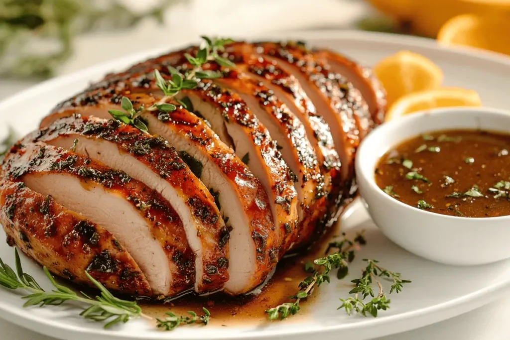 Sliced Turkey Breast Served with Gravy